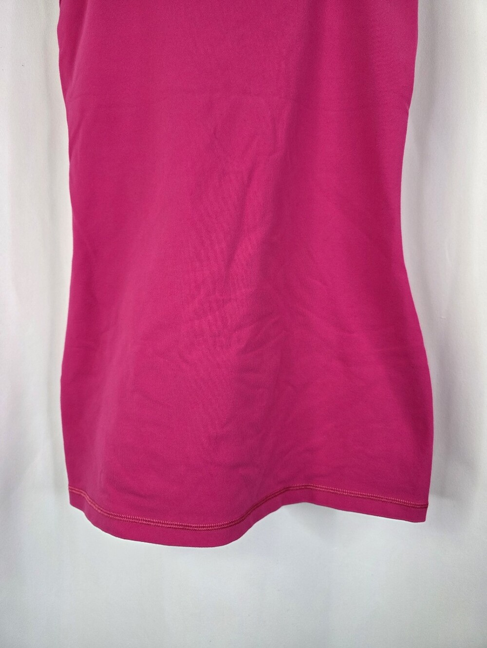Lululemon Hot Pink Racer Back Fitted Tank With Built In Bra Long Length Size 4 - Picture 5 of 10